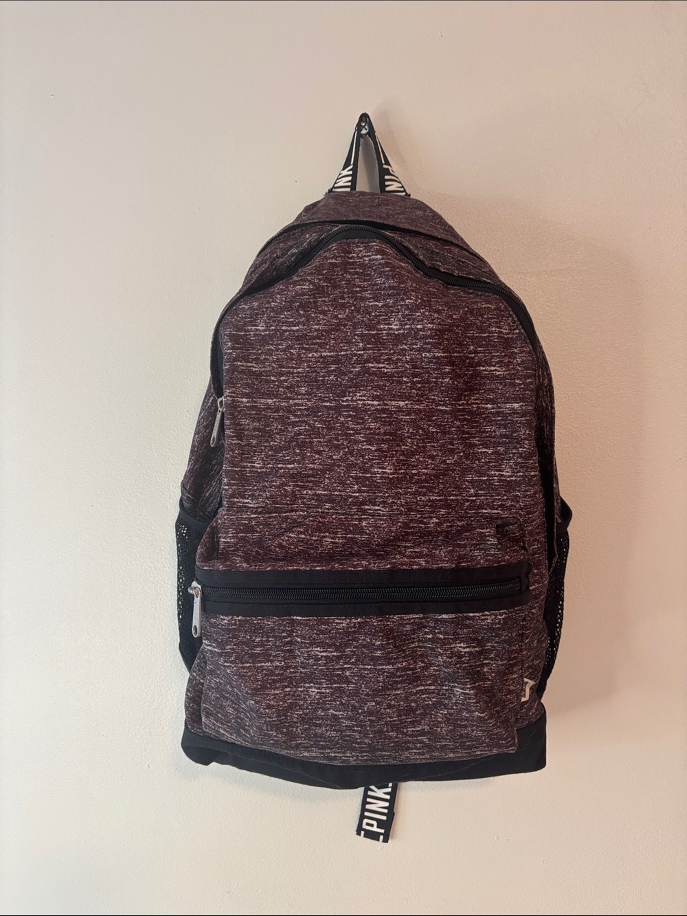 PINK Victoria's Secret Marled Burgundy/Black Men's Backpack